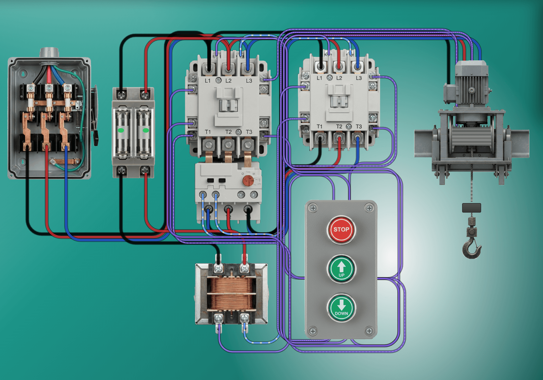 Electrimancer circuit trainer showing multimeter measuring voltage